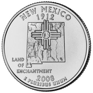 2008 - New Mexico State Quarter (D) - Click Image to Close